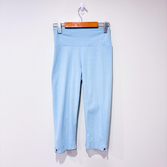 SIMONS Blue Cotton Capri Jeggings | Stretch Summer Lightweight Pants | Small * - Picture 2 of 8